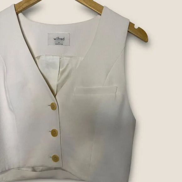 **💰SOLD💰** Aritzia | Wilfred Vest | Size M | White | NWOT - Picture 5 of 8